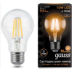 Светодиодная лампа Gauss LED Filament A60 E27 10Вт 2700К