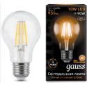 Светодиодная лампа Gauss LED Filament A60 E27 10Вт 2700К