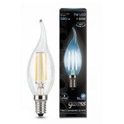 Светодиодная лампа Gauss LED Filament Candle tailed E14 7Вт 4100К