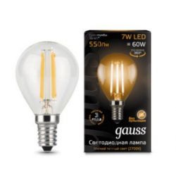 Светодиодная лампа Gauss LED Filament Globe E14 7Вт 2700K