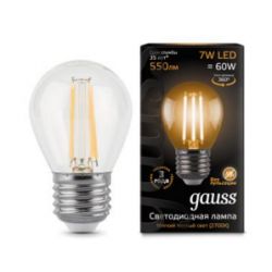 Светодиодная лампа Gauss LED Filament Globe E27 7Вт 2700K