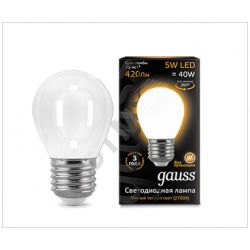 Светодиодная лампа Gauss LED Filament Globe OPAL E27 5Вт 2700K