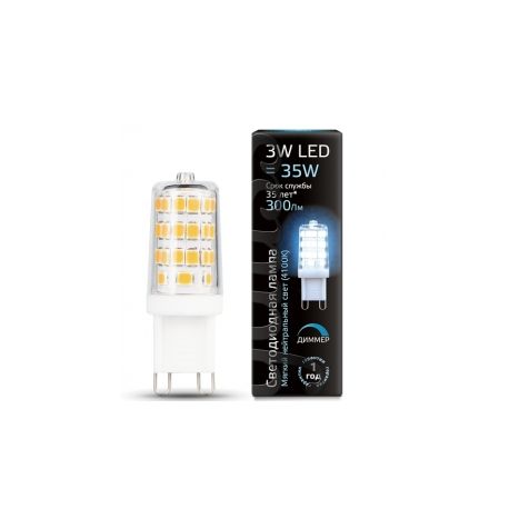 Светодиодная лампа Gauss LED G9 AC185-265V 3Вт 4100K диммируемая