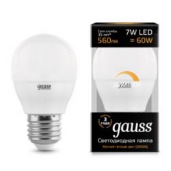 Светодиодная лампа Gauss LED Globe-dim E27 7Вт 3000К диммируемая