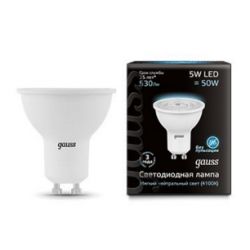 Светодиодная лампа Gauss LED MR16 GU10 5Вт 4100K