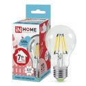 Светодиодная лампа IN HOME LED-A60-deco 7Вт 230В Е27 4000К 630Лм прозрачная