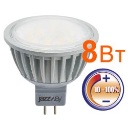 Светодиодная лампа Jazzway PLED- DIM JCDR 7Вт 3000K 500Lm GU5.3 230/50 .1035400