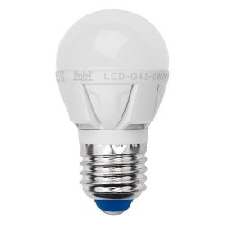 Светодиодная лампа Uniel LED-C37 6Вт E14 4500K FR DIM диммируемая
