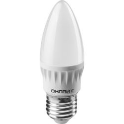 Светодиодная лампа ОНЛАЙТ 61 130 OLL-C37-8-230-6.5K-E27-FR