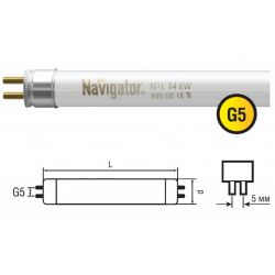 Люминесцентная лампа .Navigator  NTL-T4-06-840-G5 6W 94 100