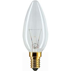 Стандартная лампа накаливания PHILIPS B35 40Вт E14 прозрачная