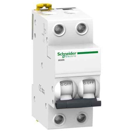 Выключатель автоматический 2П 50А характеристика C 6кА Schneider Electric Acti9 iK60 A9K24250