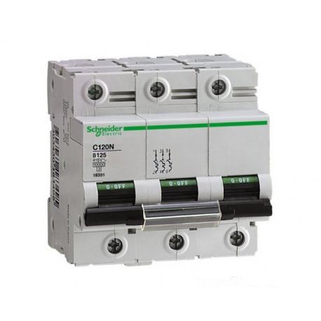 Выключатель автоматический 3П 100А характеристика C 10кА Schneider Electric Acti9 C120N A9N18367